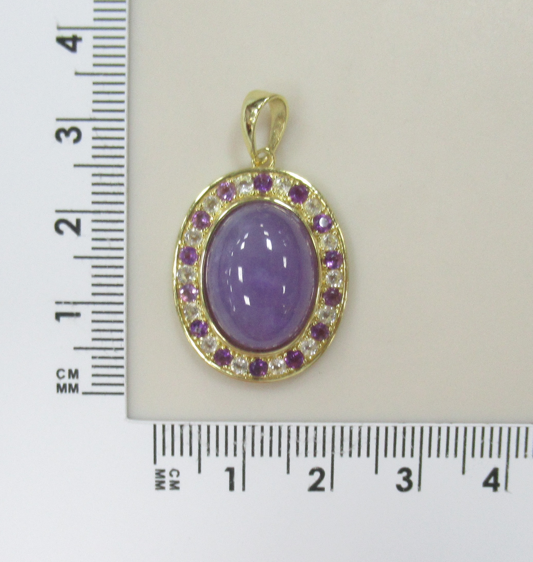 Серебряная подвеска с лавандовым жадеитом